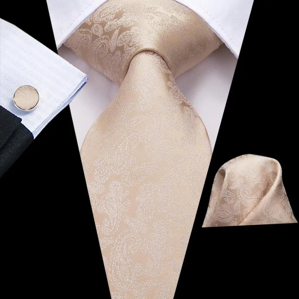 Navy Blue 63inches Mens Tie Set Extra Long Ties for Men Handkerchief Woven Classic Mens 160cm Necktie Pocket Square Hi-Tie silk - Luzilly Bridal & Apparel