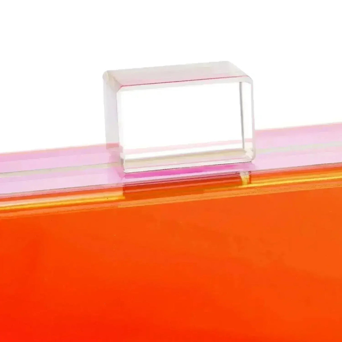 Neon Two-Tone Transparent Acrylic Clutch - Luzilly Bridal & Apparel