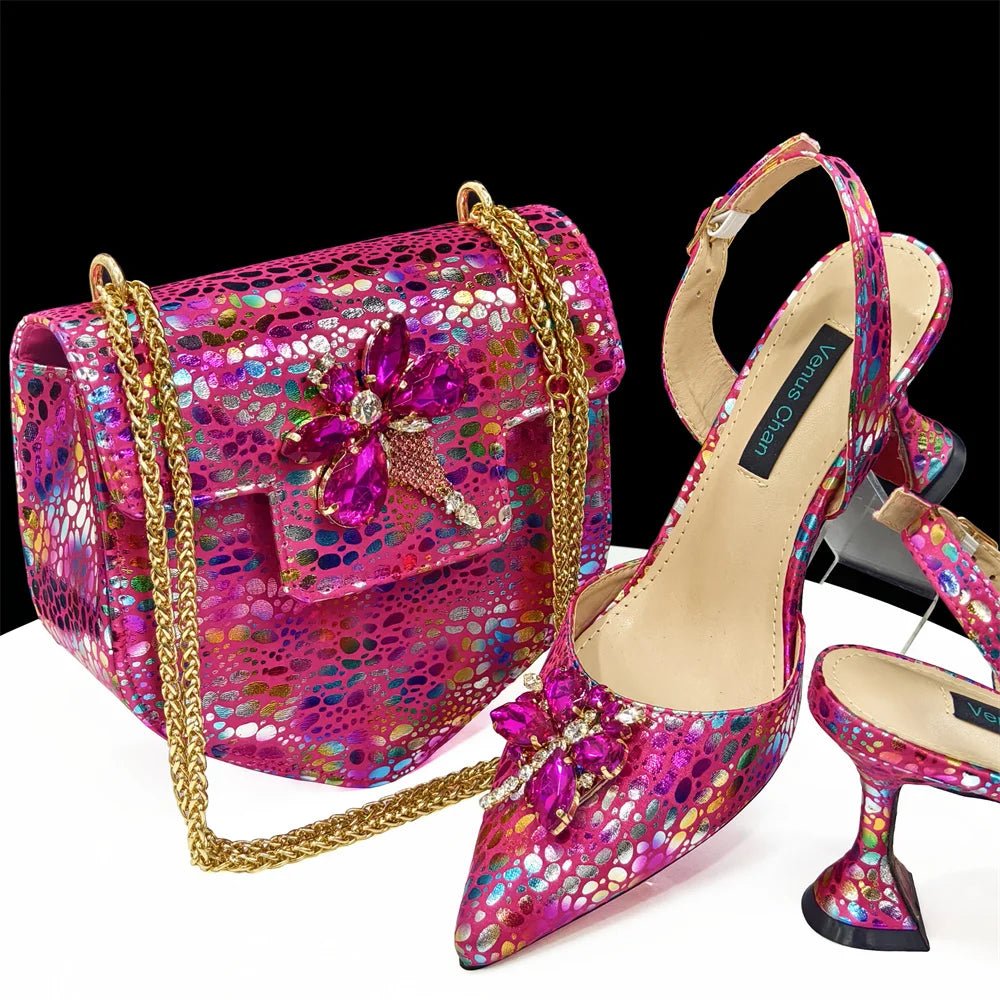 New Arrival Shoes and Bag Set EDHDF1-12 - Luzilly Bridal & Apparel