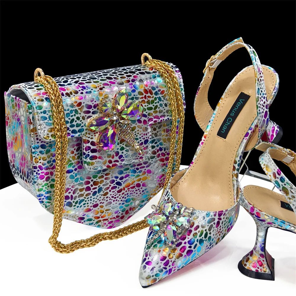 New Arrival Shoes and Bag Set EDHDF1-12 - Luzilly Bridal & Apparel