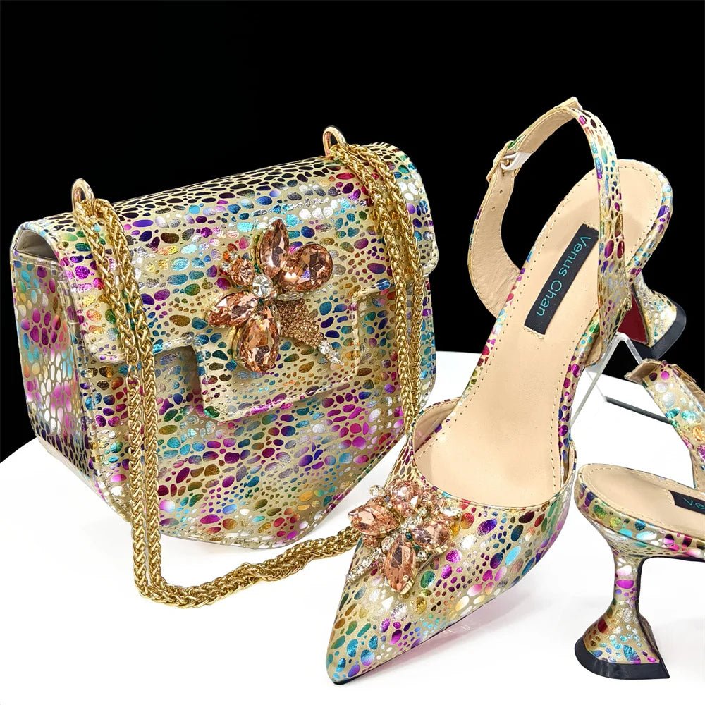 New Arrival Shoes and Bag Set EDHDF1-12 - Luzilly Bridal & Apparel
