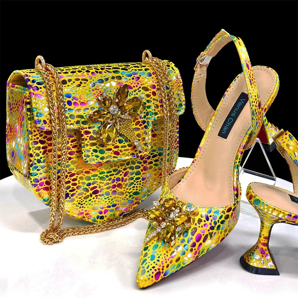 New Arrival Shoes and Bag Set EDHDF1-12 - Luzilly Bridal & Apparel