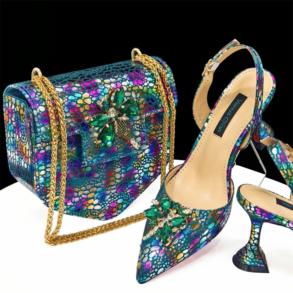 New Arrival Shoes and Bag Set EDHDF1-12 - Luzilly Bridal & Apparel