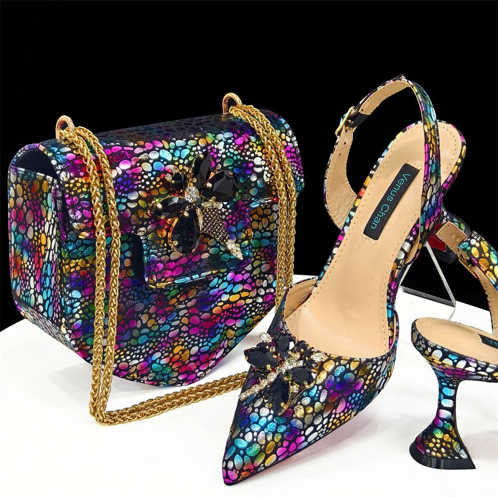 New Arrival Shoes and Bag Set EDHDF1-12 - Luzilly Bridal & Apparel
