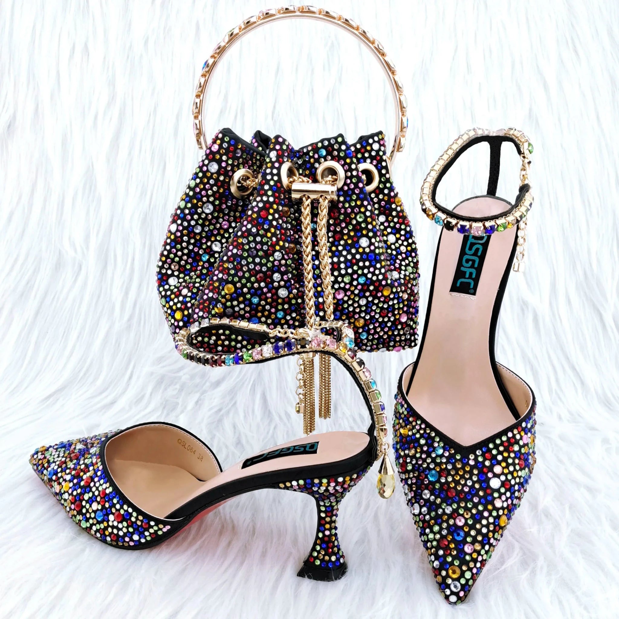 New Arrival Shoes and Bag Set HGY1-26 - Luzilly Bridal & Apparel