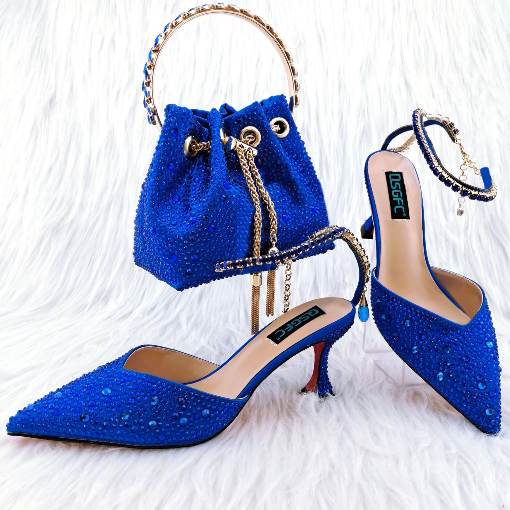 New Arrival Shoes and Bag Set HGY1-26 - Luzilly Bridal & Apparel