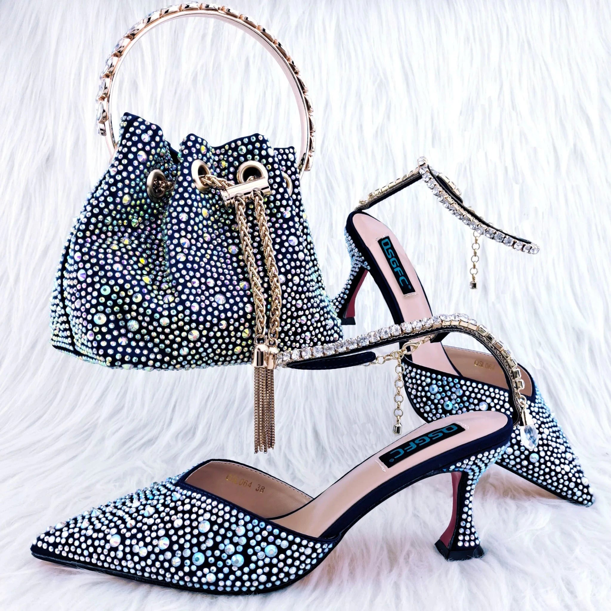 New Arrival Shoes and Bag Set HGY1-26 - Luzilly Bridal & Apparel