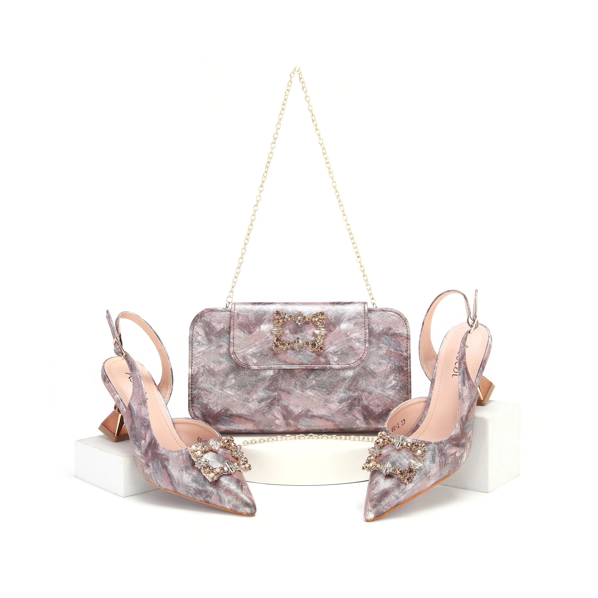 New Arrival Shoes and Bag Set HWS1-7 - Luzilly Bridal & Apparel