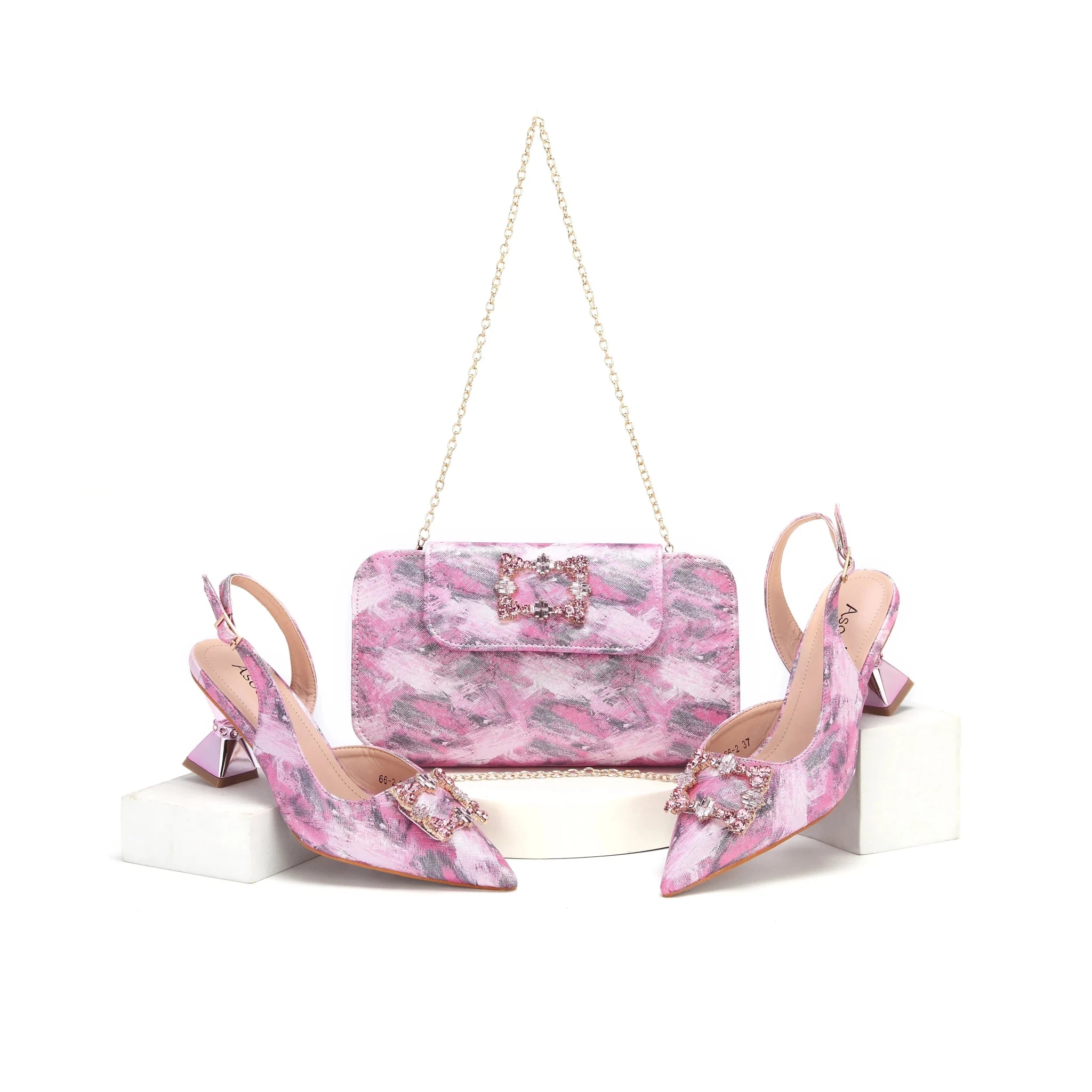 New Arrival Shoes and Bag Set HWS1-7 - Luzilly Bridal & Apparel