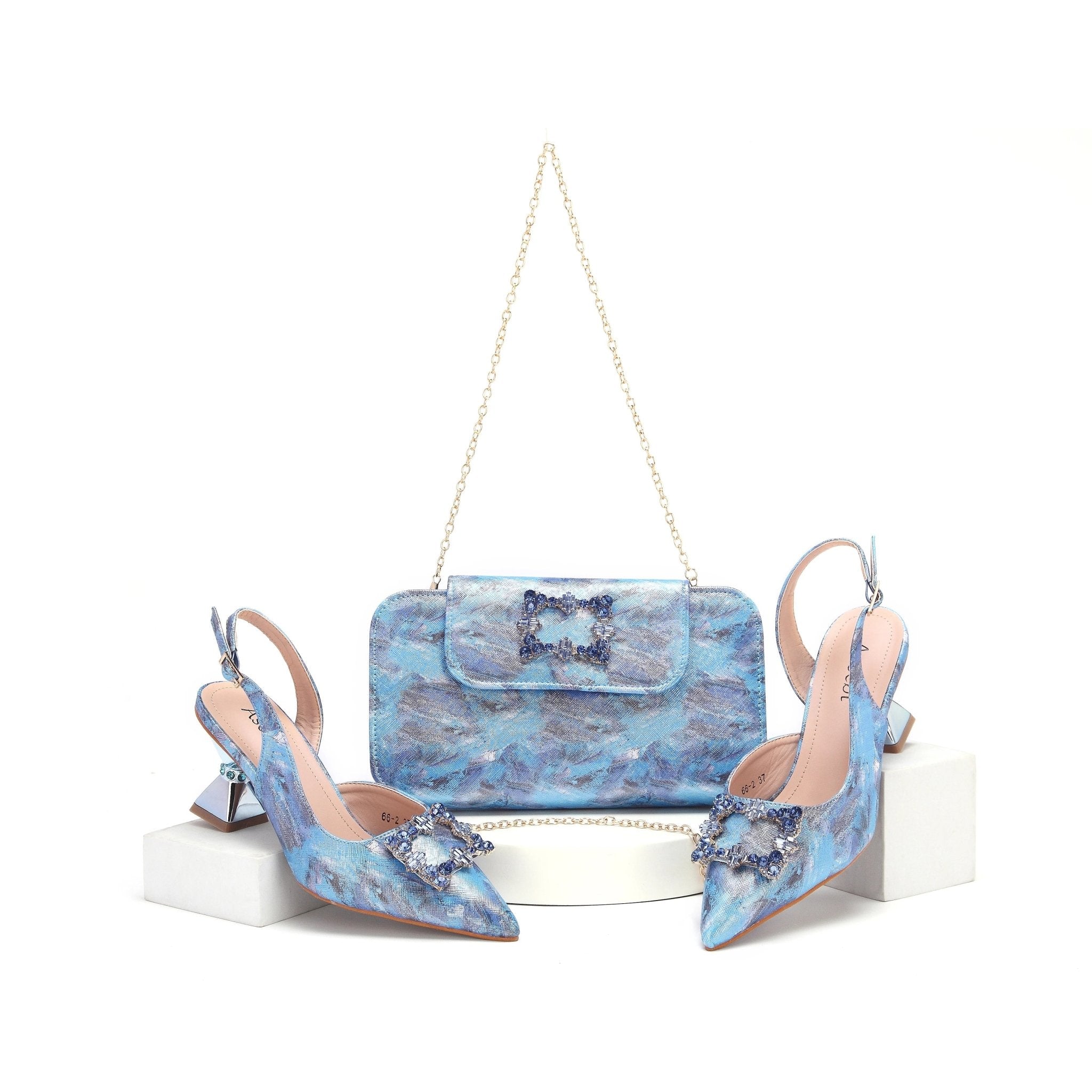 New Arrival Shoes and Bag Set HWS1-7 - Luzilly Bridal & Apparel