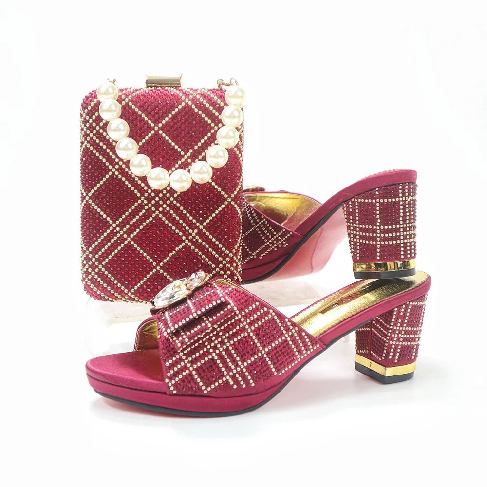 New Arrival Shoes and Bag Set HYU1-59 - Luzilly Bridal & Apparel