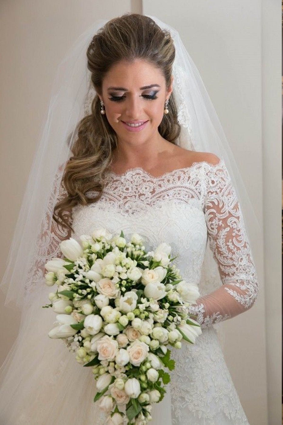 New Bridal One Shoulder Trailing Wedding Dress - Luzilly Bridal & Apparel