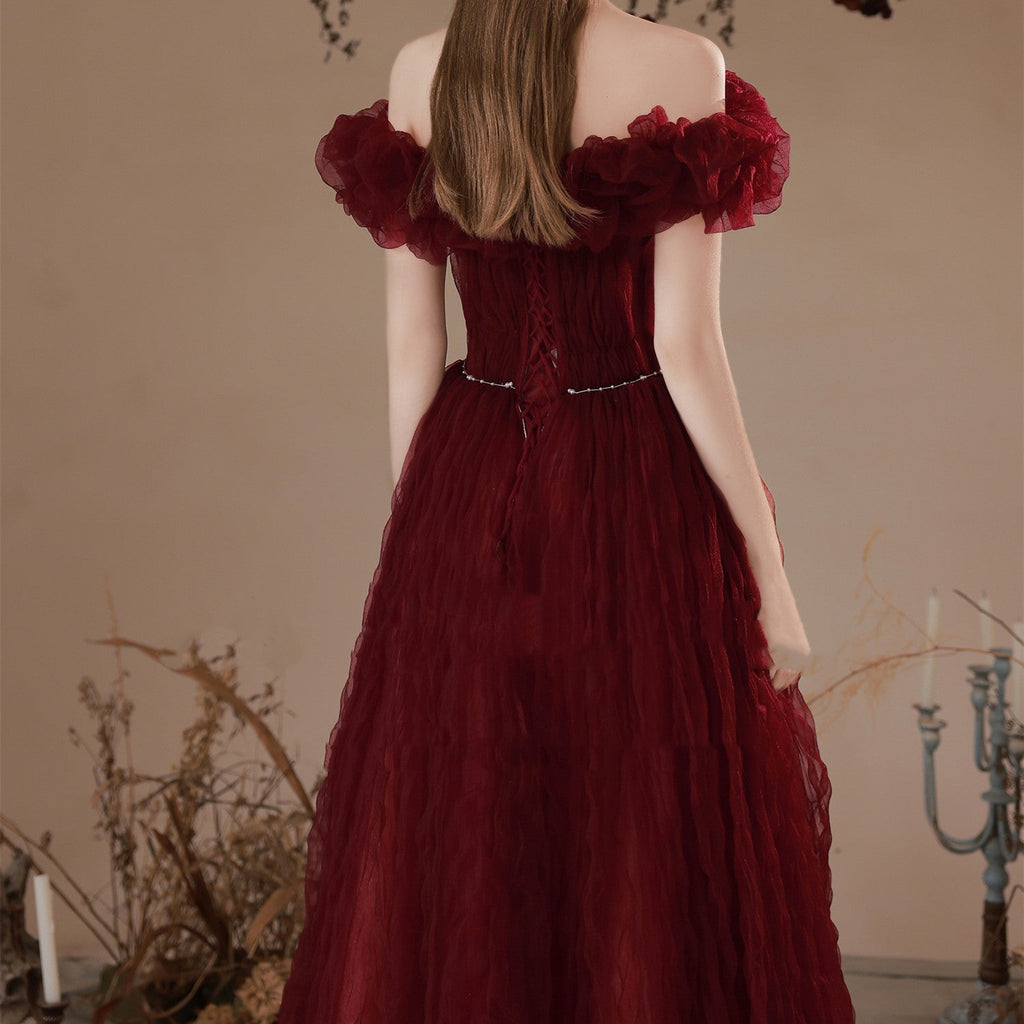 New Bridal Red Pearl Fashion Dress - Luzilly Bridal & Apparel