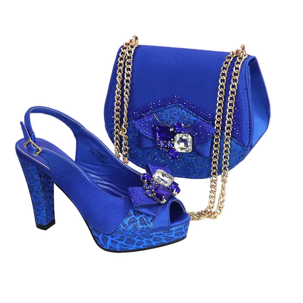 New Fashion Evening Shoes and Bag Set HTY543 - Luzilly Bridal & Apparel