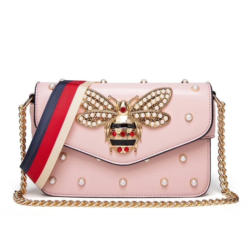New Fashion Women's Bag Trend | Brand Pearl Bee Shoulder Bag & High Quality Temperament Ladies Crossbody Bag (Designer Luxury Handbag) - Luzilly Bridal & Apparel