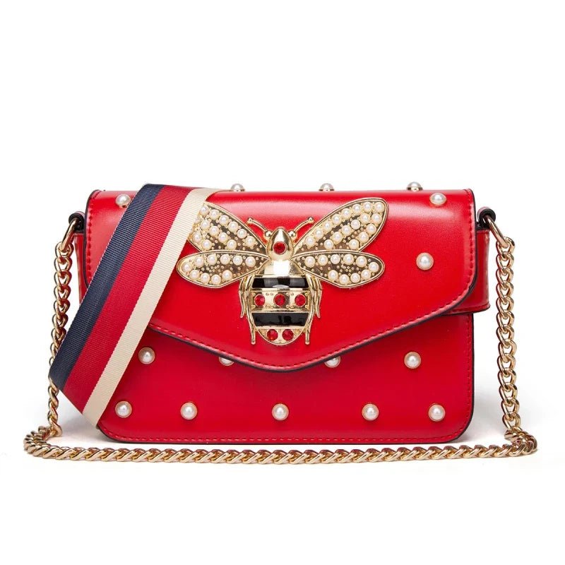 New Fashion Women's Bag Trend | Brand Pearl Bee Shoulder Bag & High Quality Temperament Ladies Crossbody Bag (Designer Luxury Handbag) - Luzilly Bridal & Apparel