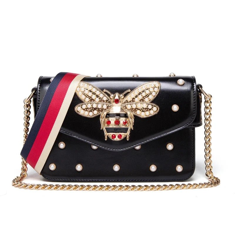 New Fashion Women's Bag Trend | Brand Pearl Bee Shoulder Bag & High Quality Temperament Ladies Crossbody Bag (Designer Luxury Handbag) - Luzilly Bridal & Apparel
