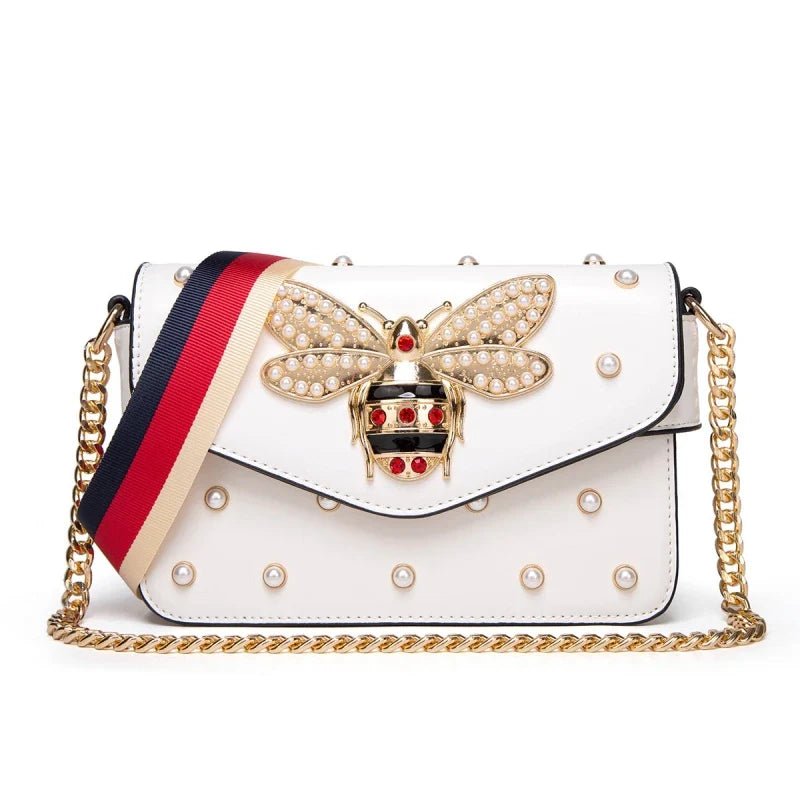 New Fashion Women's Bag Trend | Brand Pearl Bee Shoulder Bag & High Quality Temperament Ladies Crossbody Bag (Designer Luxury Handbag) - Luzilly Bridal & Apparel