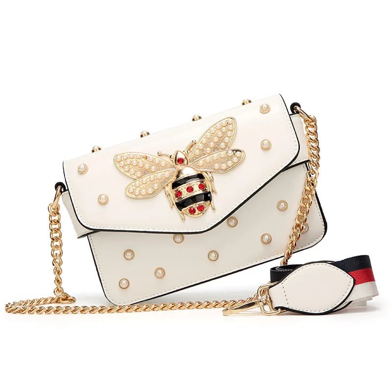 New Fashion Women's Bag Trend | Brand Pearl Bee Shoulder Bag & High Quality Temperament Ladies Crossbody Bag (Designer Luxury Handbag) - Luzilly Bridal & Apparel