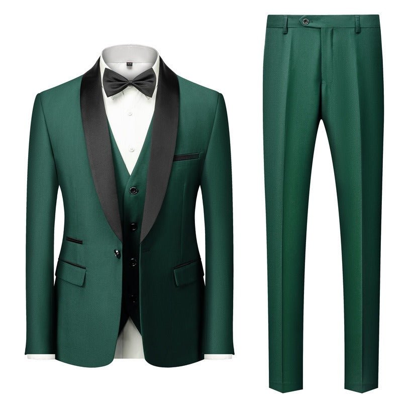 New Grooms men Men Wedding Suits Shawl Lapel Groom Tuxedos - Luzilly Bridal & Apparel