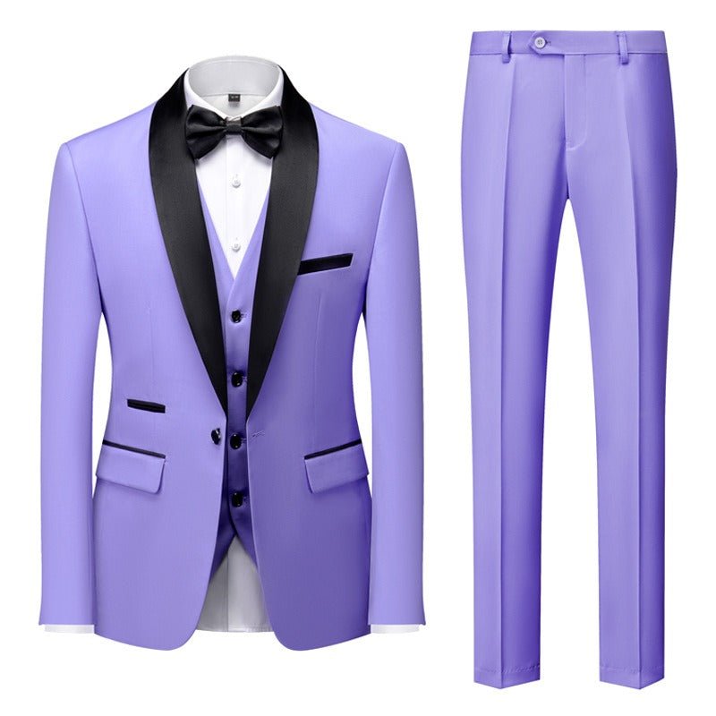 New Grooms men Men Wedding Suits Shawl Lapel Groom Tuxedos - Luzilly Bridal & Apparel