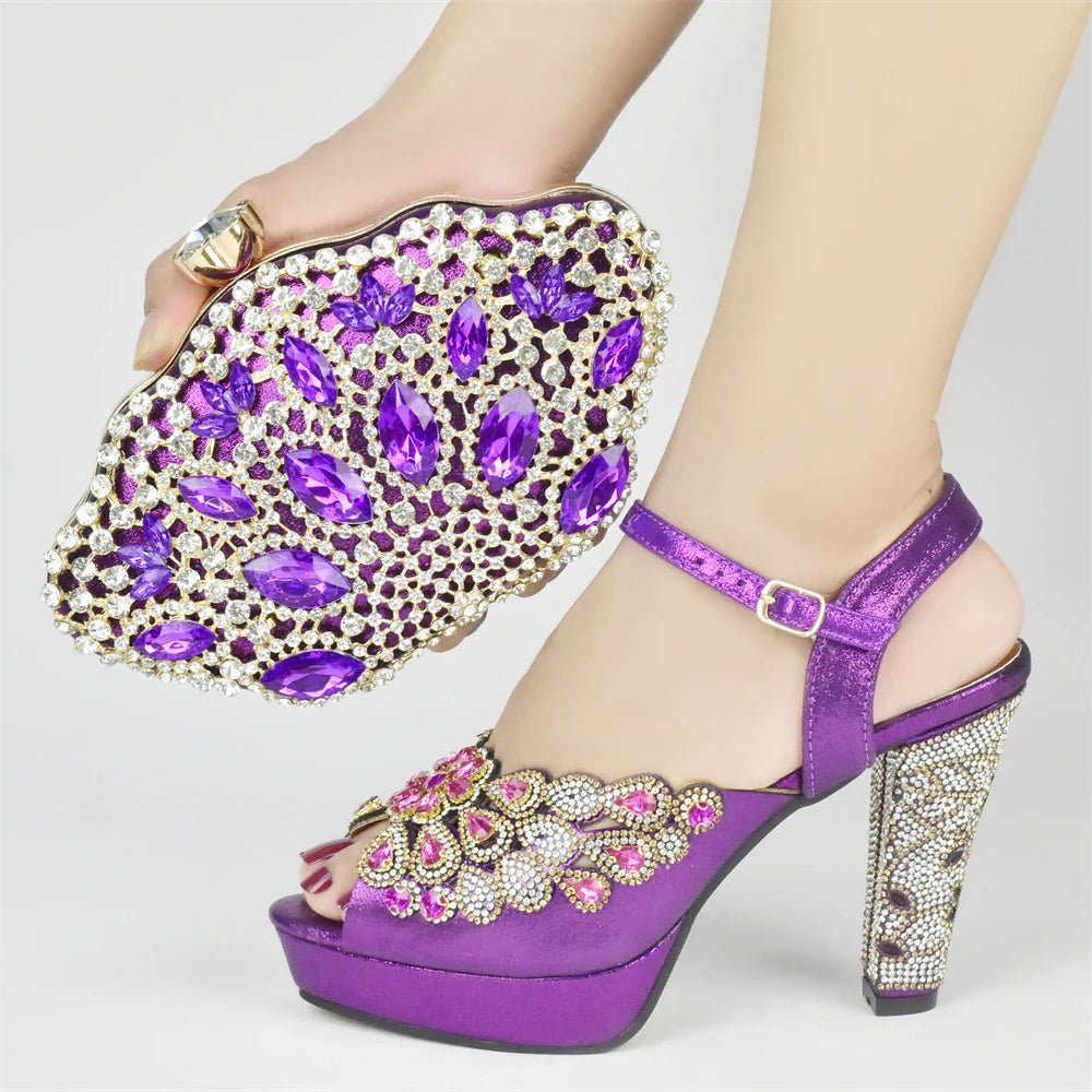 New Italian Party Shoes and Bag Set TYR56 - Luzilly Bridal & Apparel