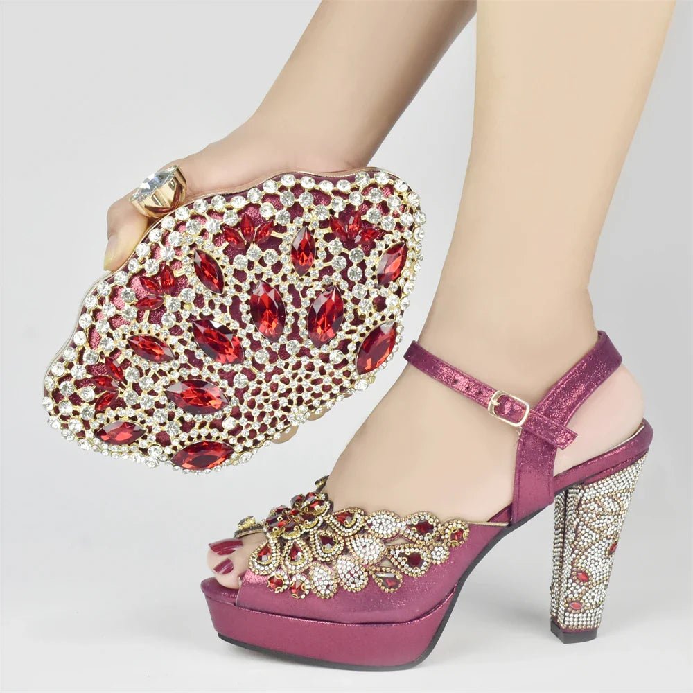 New Italian Party Shoes and Bag Set TYR56 - Luzilly Bridal & Apparel