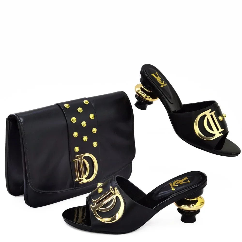 New Italian Shoes with Matching Bags Set EDL89 - Luzilly Bridal & Apparel