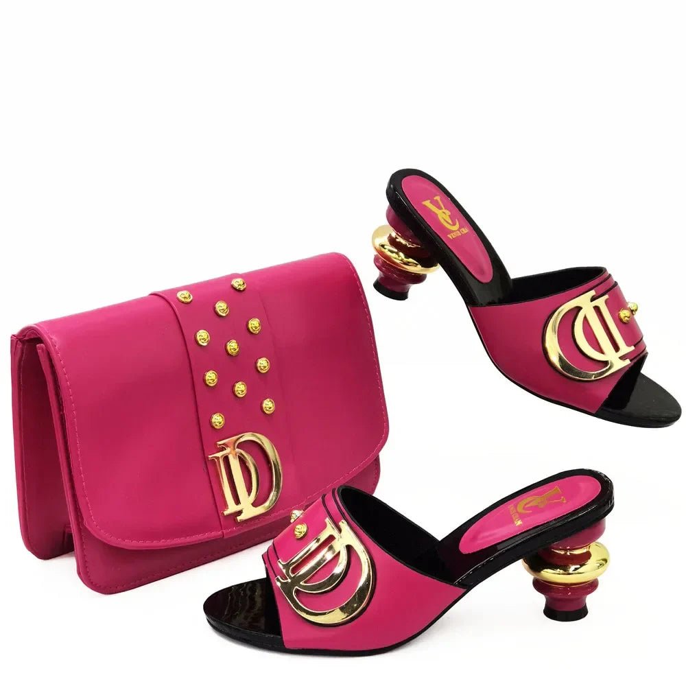 New Italian Shoes with Matching Bags Set EDL89 - Luzilly Bridal & Apparel