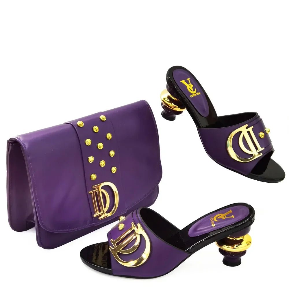 New Italian Shoes with Matching Bags Set EDL89 - Luzilly Bridal & Apparel