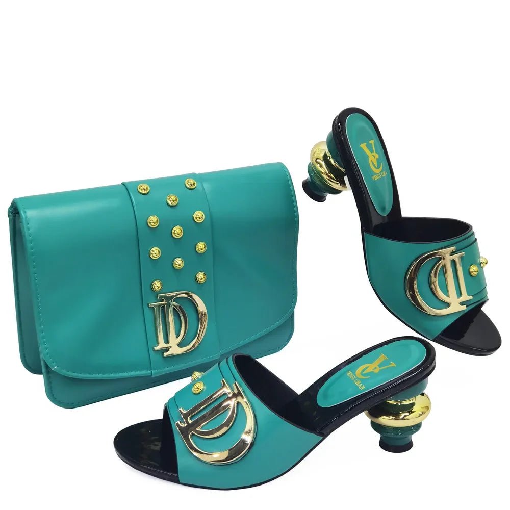 New Italian Shoes with Matching Bags Set EDL89 - Luzilly Bridal & Apparel