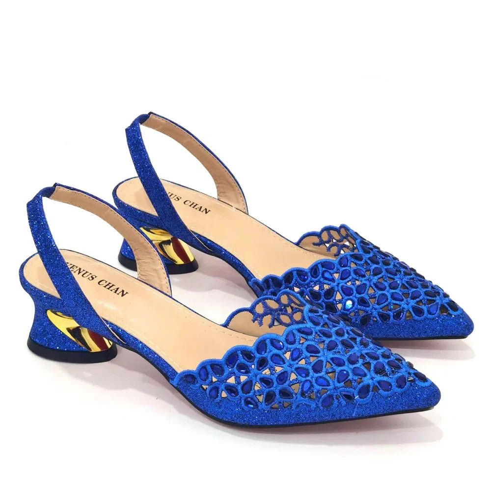 New Low Heel Pointed-Toe Shoes and Bags Set - Luzilly Bridal & Apparel
