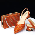 New Low Heel Pointed-Toe Shoes and Bags Set - Luzilly Bridal & Apparel