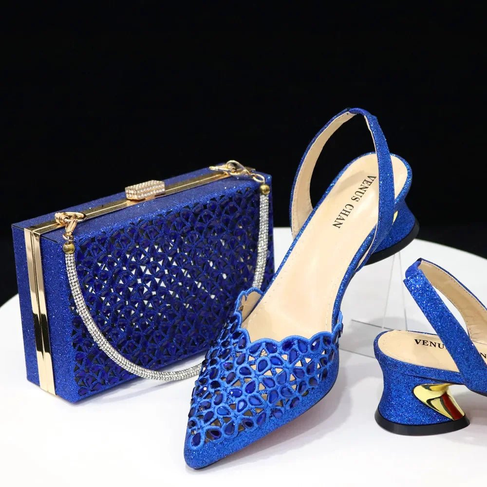 New Low Heel Pointed-Toe Shoes and Bags Set - Luzilly Bridal & Apparel
