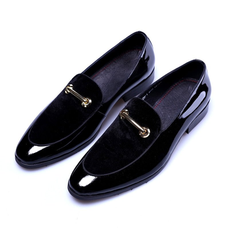 New Men Dress Shoes Shadow Patent Leather Luxury Fashion Groom Wedding Shoes Men Luxury italian style Oxford Shoes Big Size 48 - Luzilly Bridal & Apparel