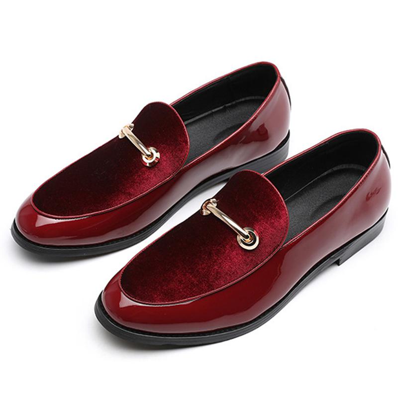 New Men Dress Shoes Shadow Patent Leather Luxury Fashion Groom Wedding Shoes Men Luxury italian style Oxford Shoes Big Size 48 - Luzilly Bridal & Apparel
