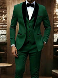 New Men's 3 Piece Suit Business Formal Set, Groom & Groomsman Wedding Suit, Elegant Prom & Party Outfit - Luzilly Bridal & Apparel