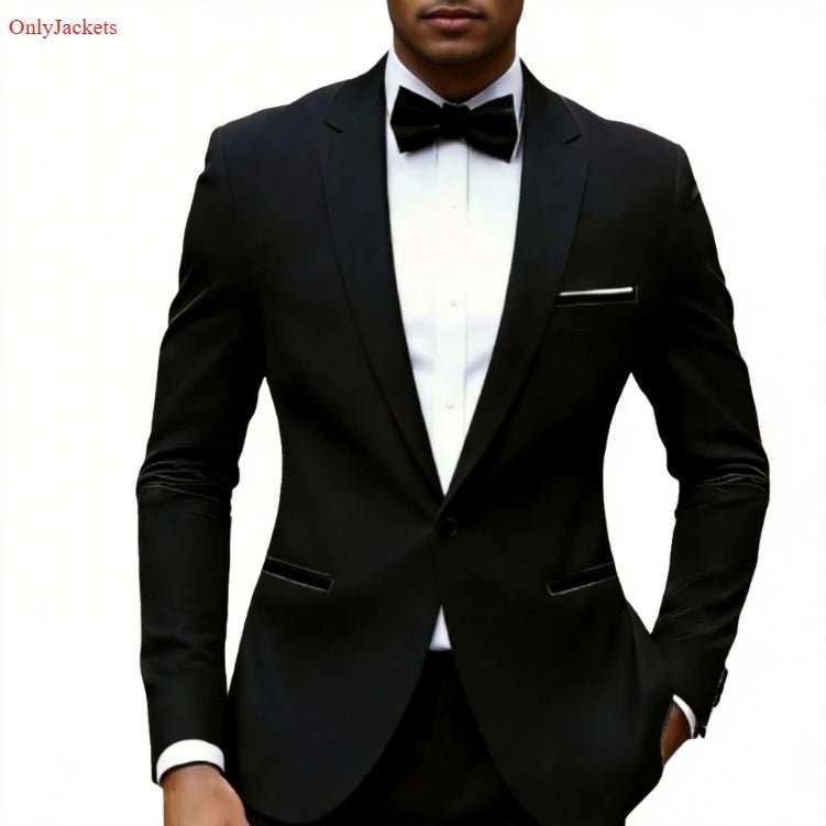 New Men's 3 Piece Suit Business Formal Set, Groom & Groomsman Wedding Suit, Elegant Prom & Party Outfit - Luzilly Bridal & Apparel