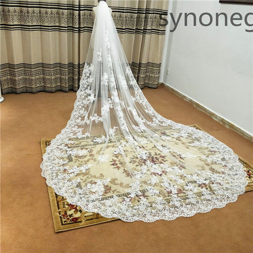 Cathedral-Length Mesh Veil - Luzilly Bridal & Apparel