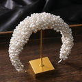 New Pearl Hairband Headwear Hand Woven Twist Bead Bridal Headband Catwalk Runway Dress Accessories - Luzilly Bridal & Apparel