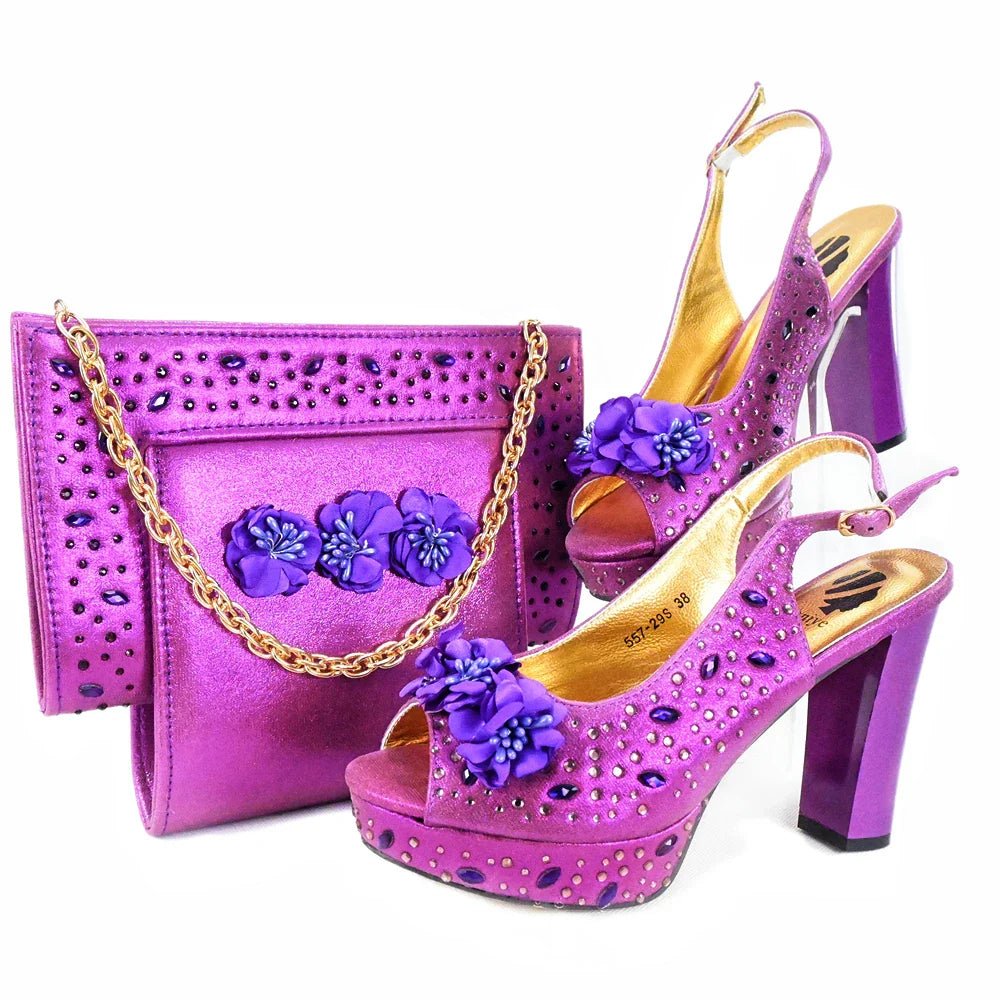New Shoes And Bag Matching Set HJK1-11 - Luzilly Bridal & Apparel