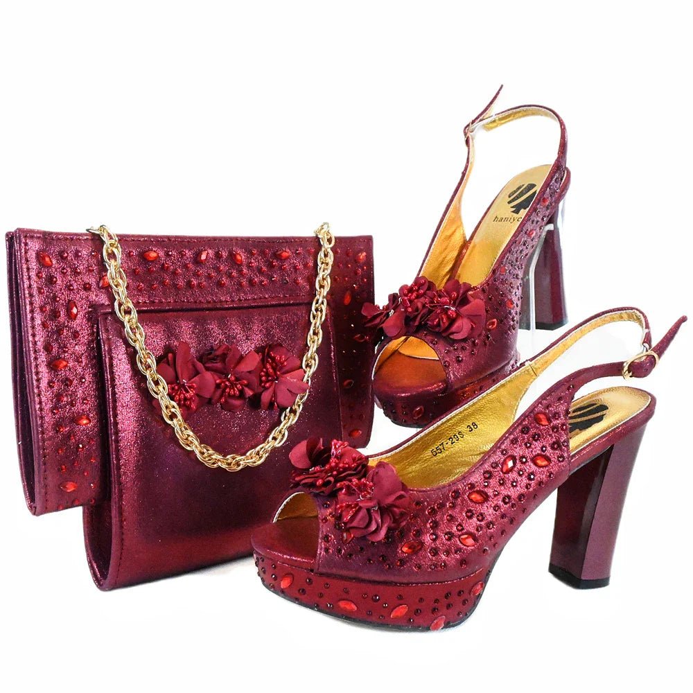 New Shoes And Bag Matching Set HJK1-11 - Luzilly Bridal & Apparel