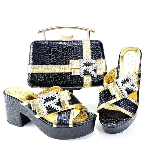 New Shoes And Bag Matching Set HRT1-8 - Luzilly Bridal & Apparel