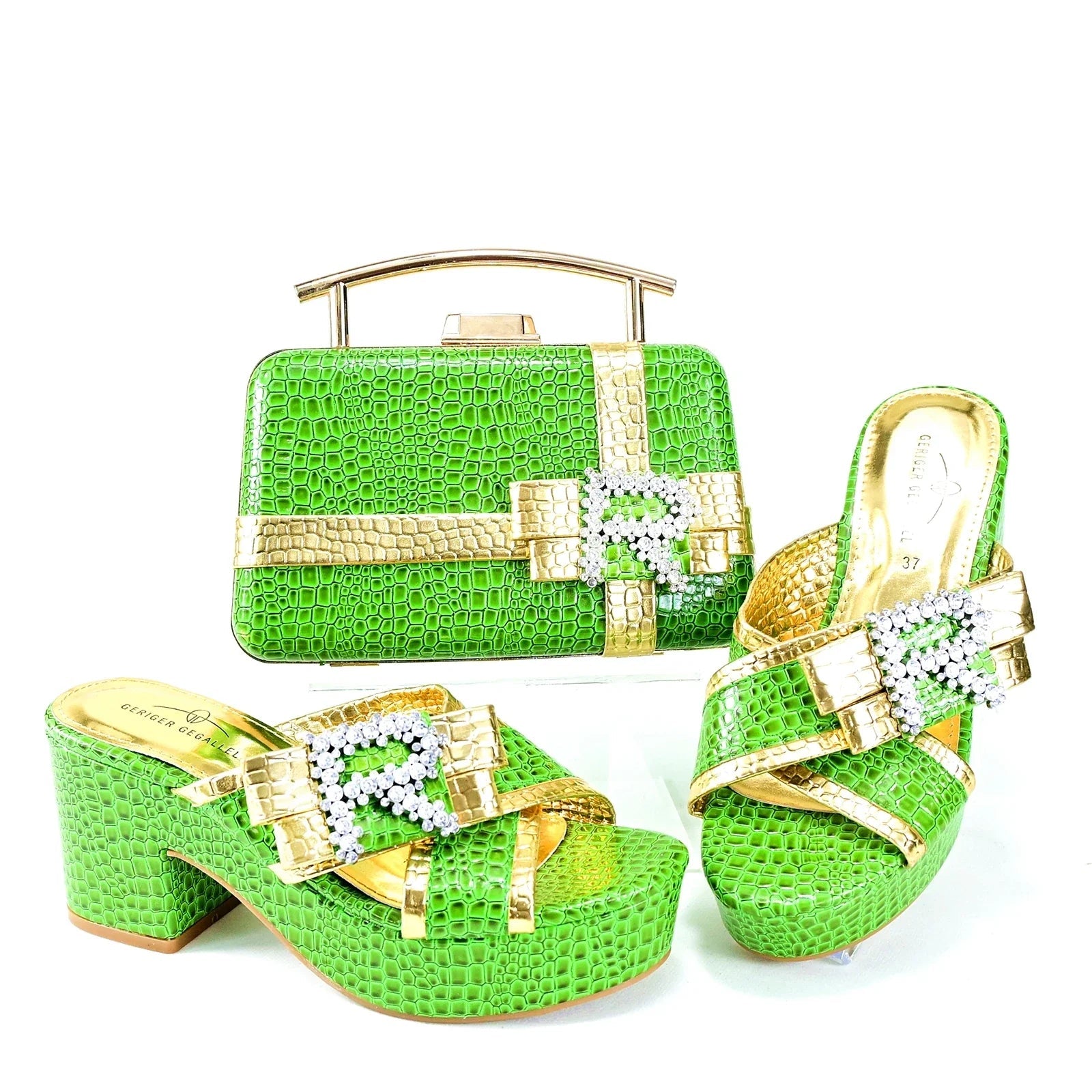 New Shoes And Bag Matching Set HRT1-8 - Luzilly Bridal & Apparel