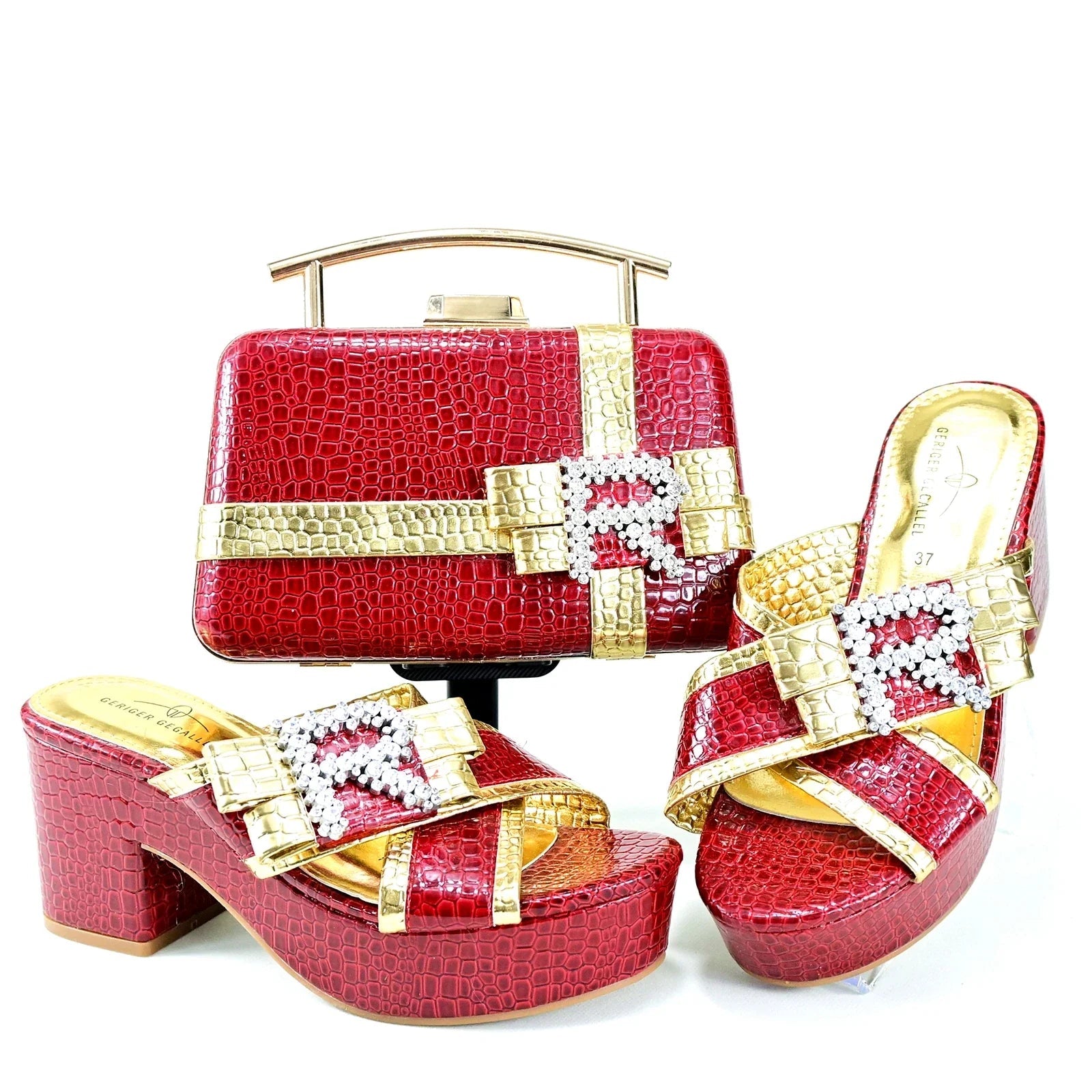New Shoes And Bag Matching Set HRT1-8 - Luzilly Bridal & Apparel
