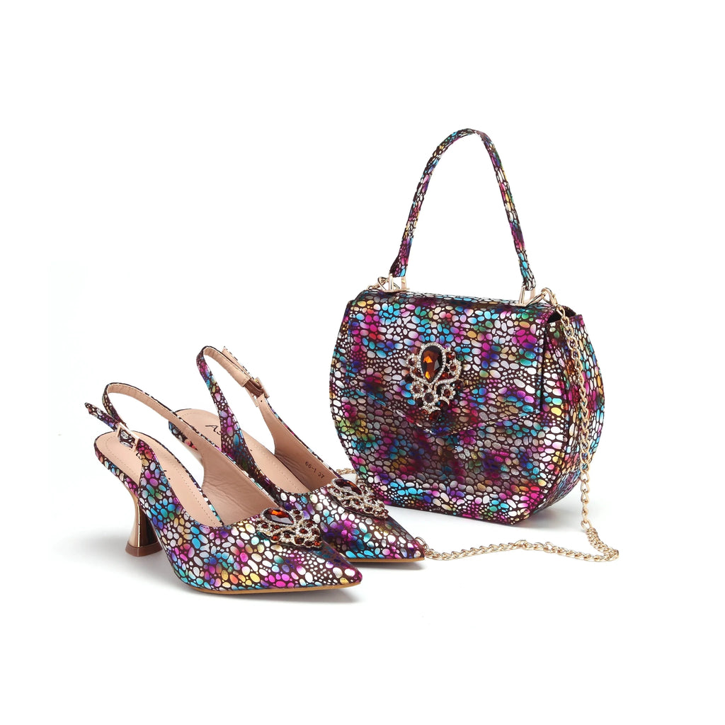 New Shoes And Bag Matching Set HWS1-4 - Luzilly Bridal & Apparel