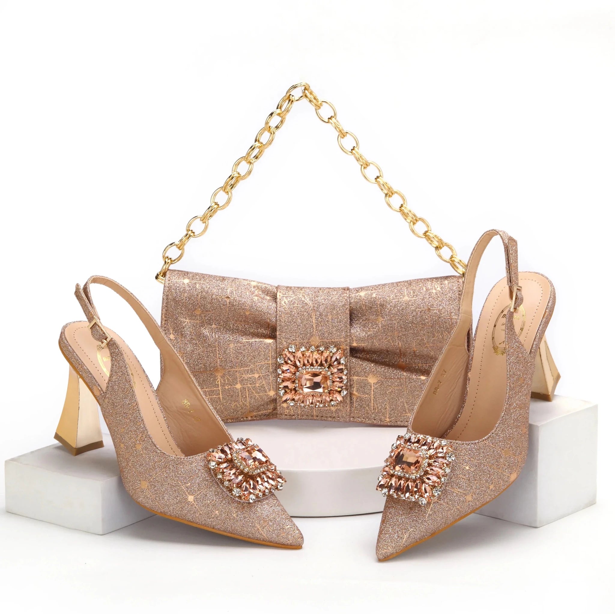 New Shoes and Bags To Match Set HMA1-10 - Luzilly Bridal & Apparel