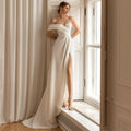New Short Front And Long Back Bodice Light Wedding Dress - Luzilly Bridal & Apparel