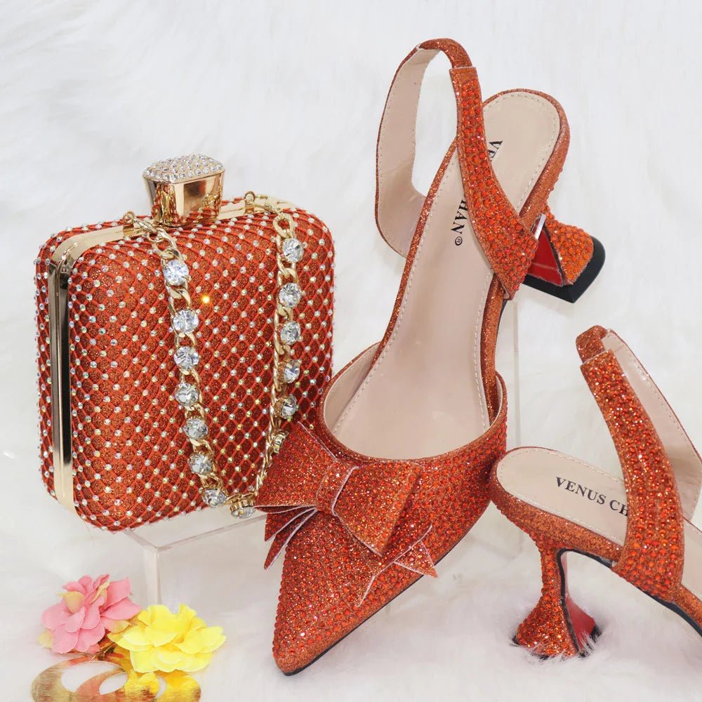 New Silver Versatile Party Ladies Shoes And Bag Set - Luzilly Bridal & Apparel