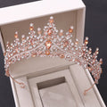 New Wedding Crown Headwear Bride's Magnificent European and American Luxury Rhinestone Wedding Dinner Wedding Style Crown - Luzilly Bridal & Apparel